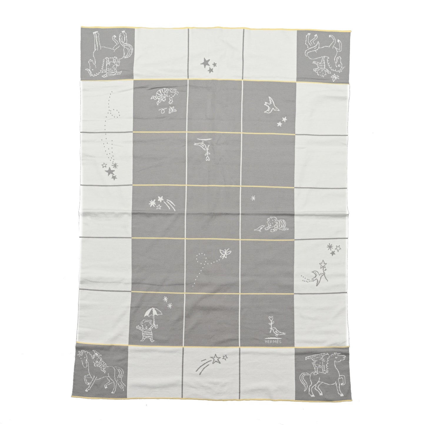 Cotton Cabriole Blanket Gris Perle