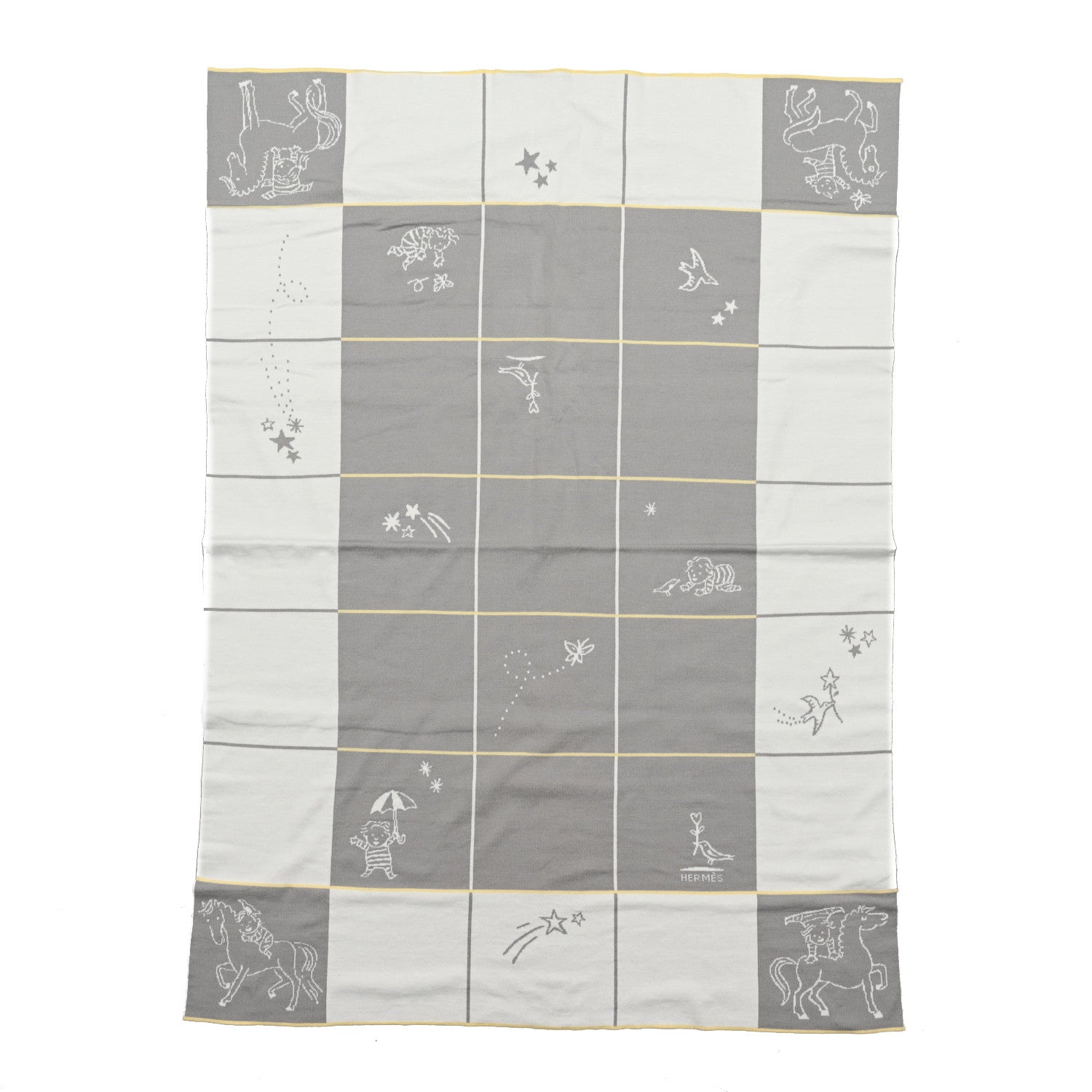 Hermes Cotton Cabriole Blanket Gris Perle 1 of 4