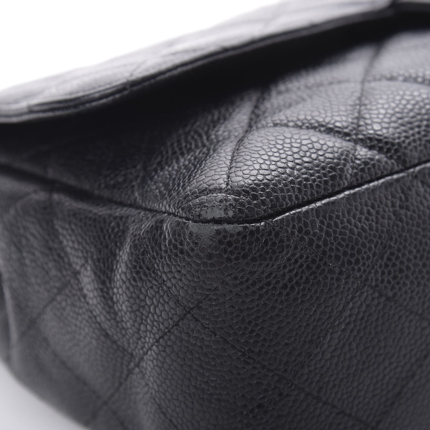 Caviar Quilted Jumbo Single Flap Black