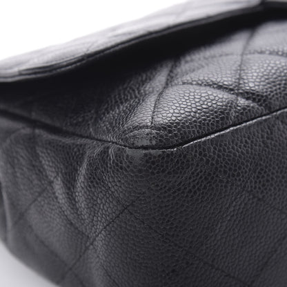 Chanel Caviar Quilted Jumbo Single Flap Black 10 of 15
