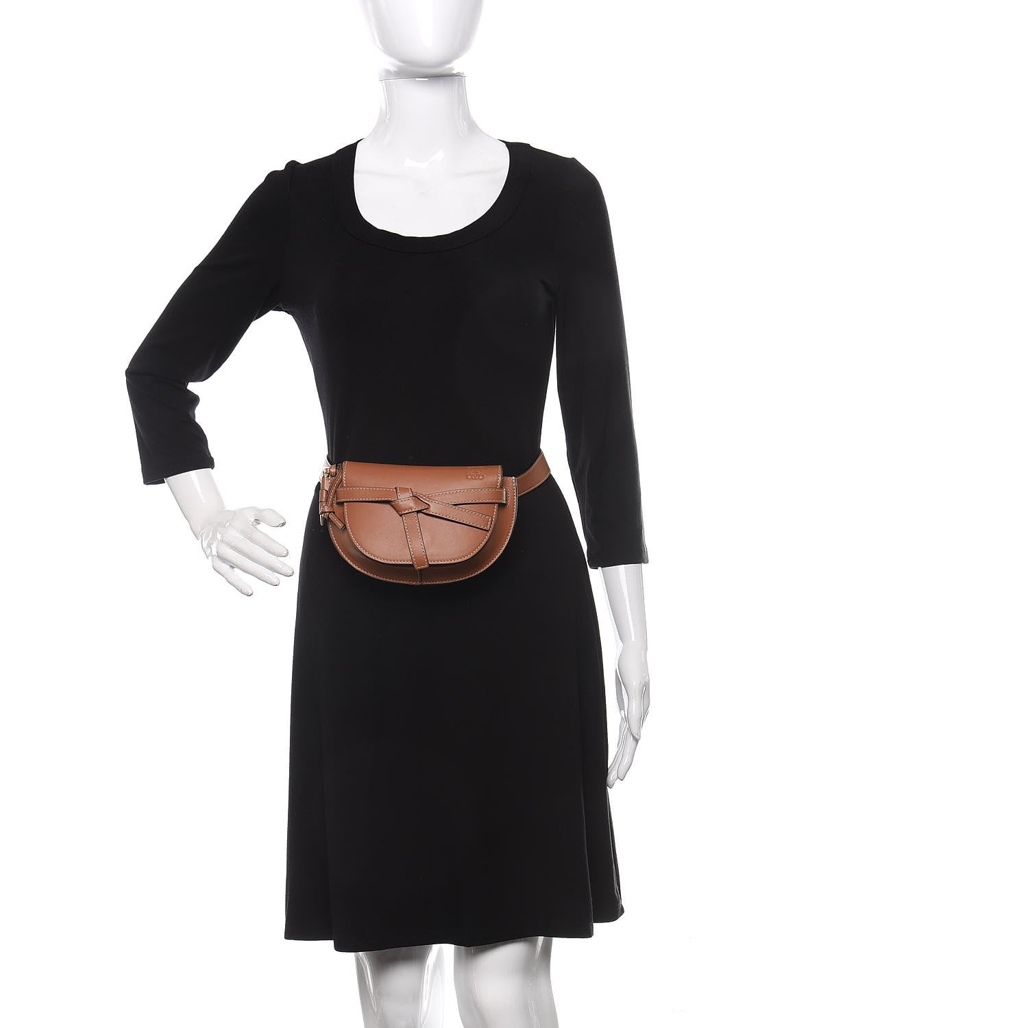 Loewe Calfskin Mini Gate Belt Bag Tan 2 of 10