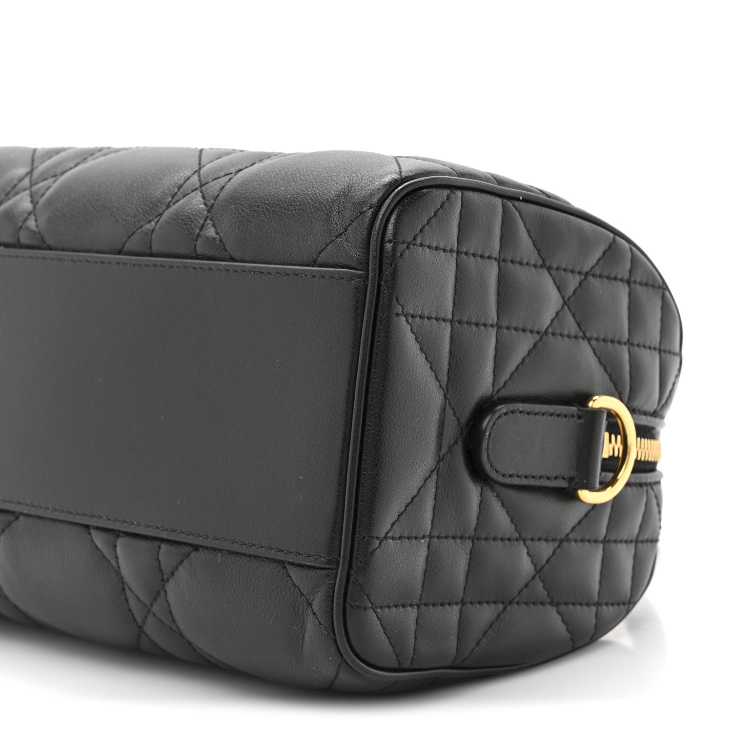Christian Dior Calfskin Macrocannage Groove 20 Bag Black 9 of 10