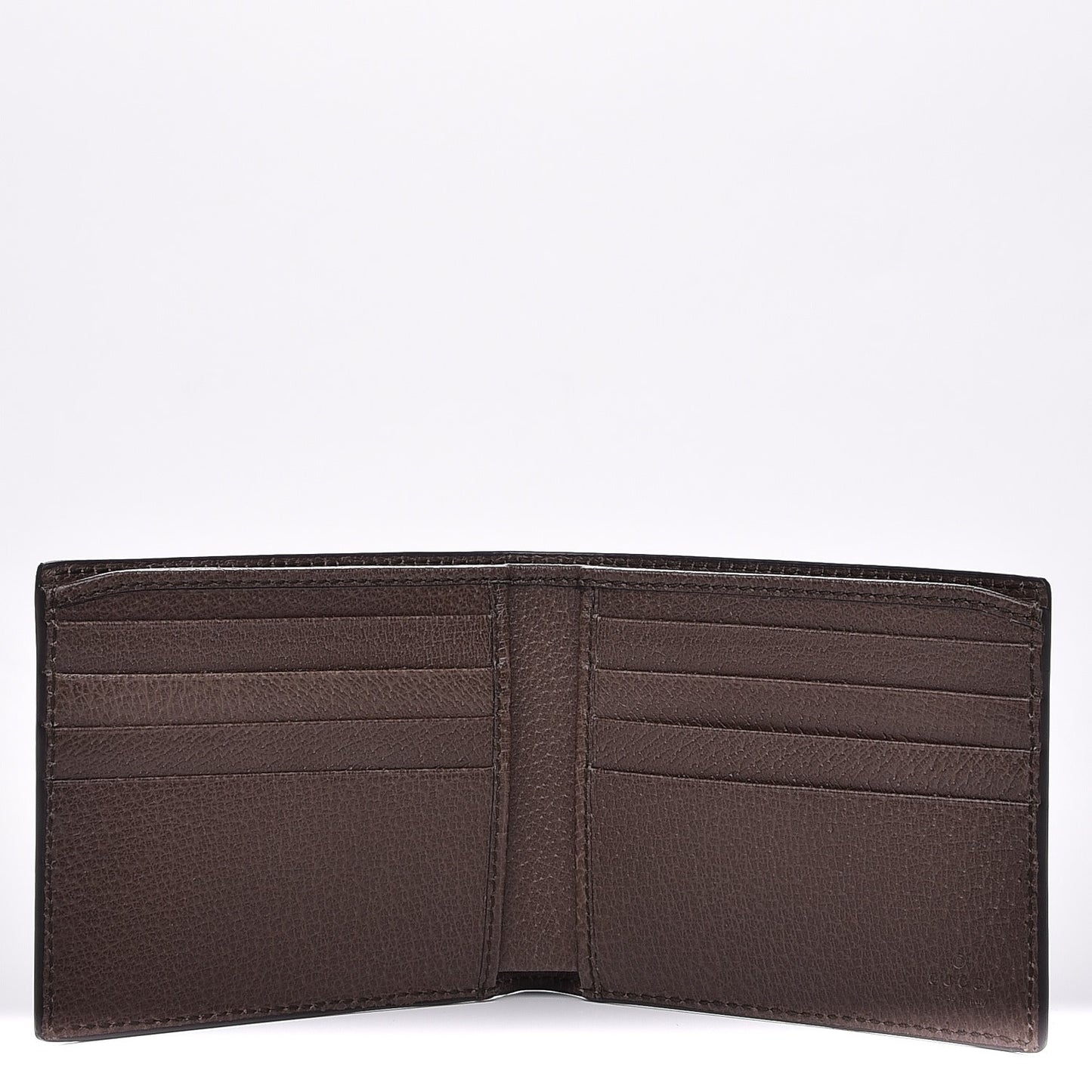 GG Supreme Monogram Chevron Bi-Fold Wallet Beige Green Red New Acero