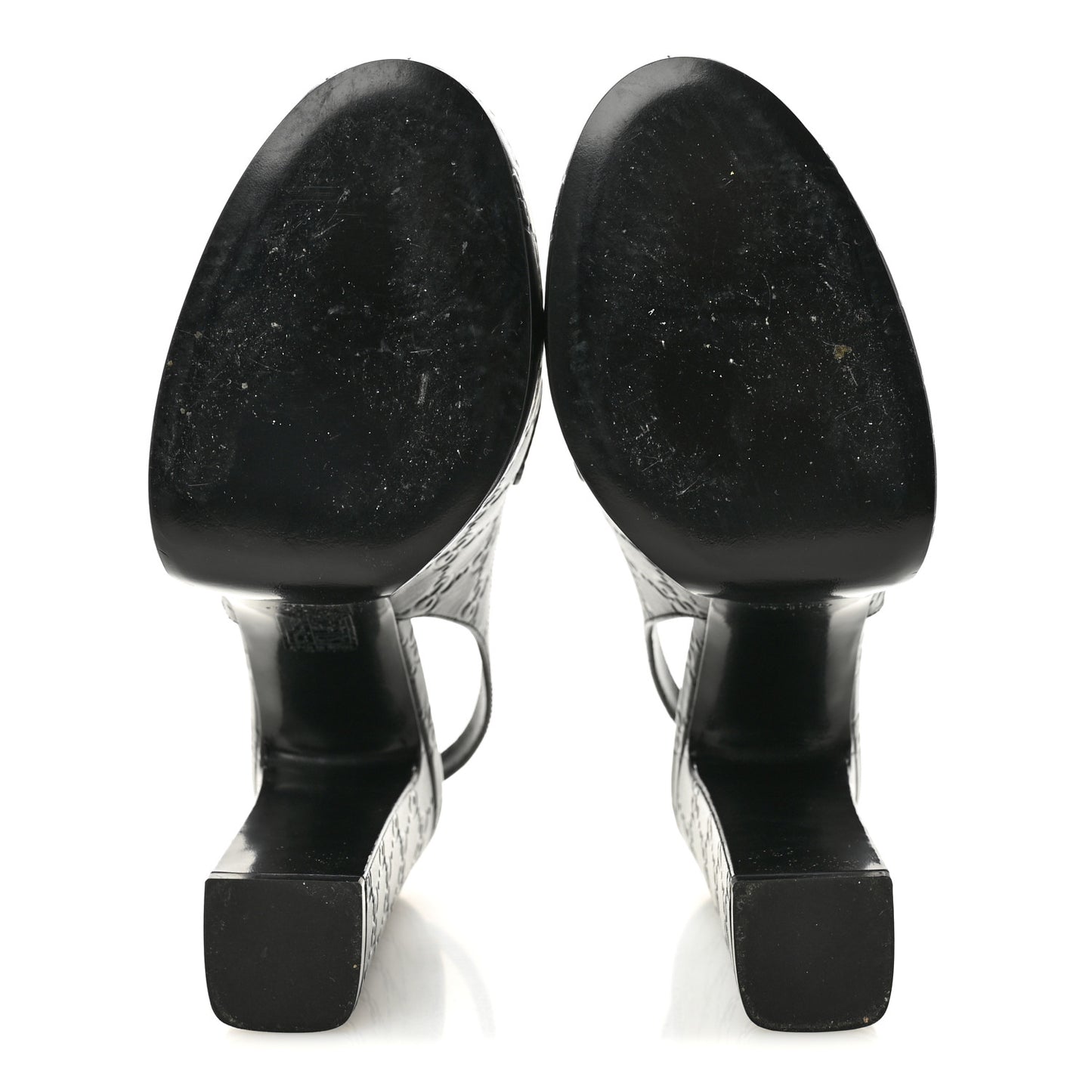 Guccissima Horsebit Platform 70/160mm Slingback Mules 40 Black