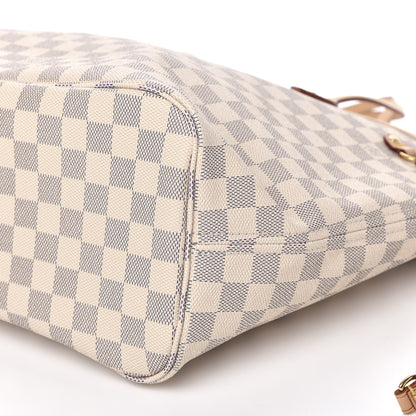 Louis Vuitton Damier Azur Neo Neverfull MM Rose Ballerine 10 of 11