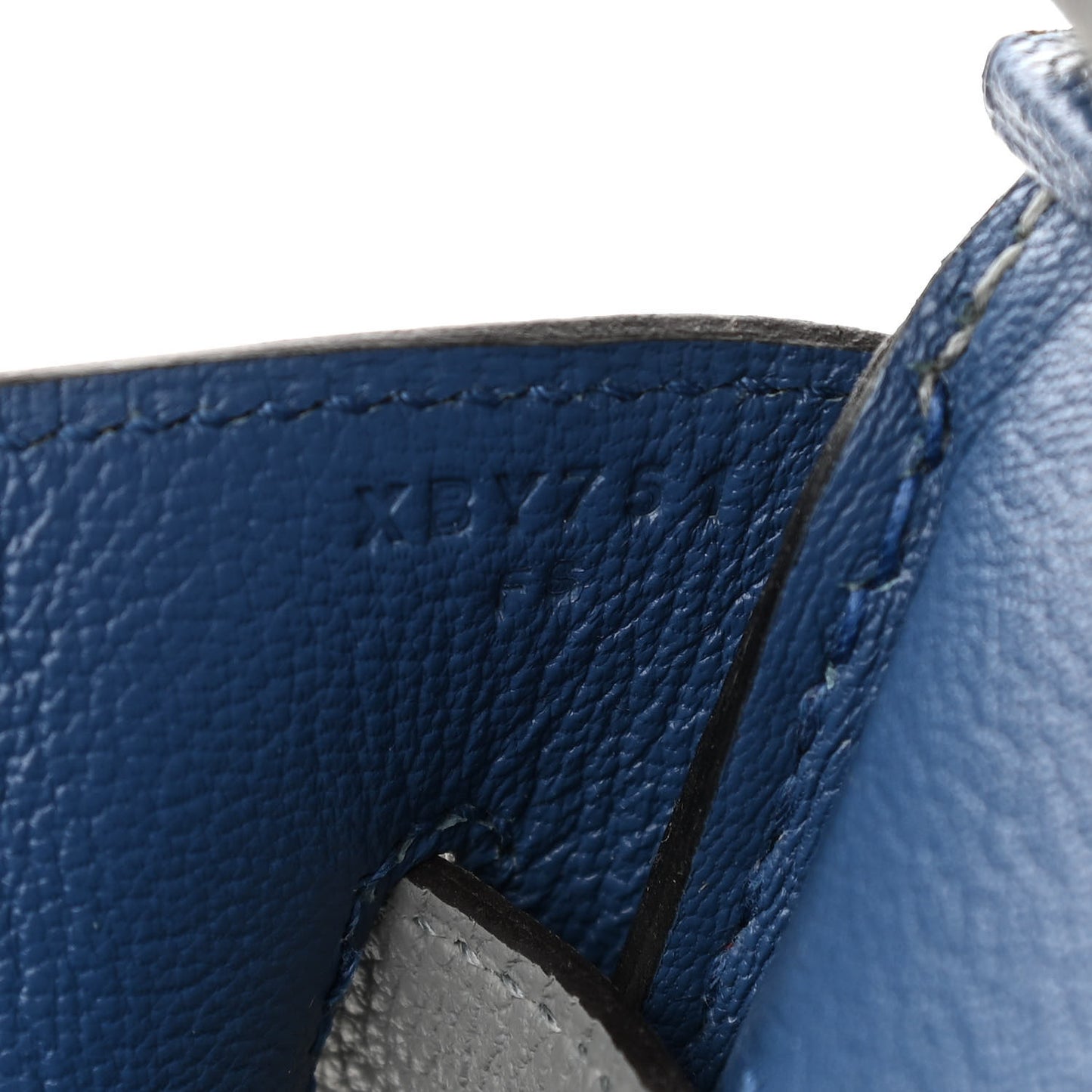 Togo Bi-Color Birkin 35 Gris Mouette Bleu Agate