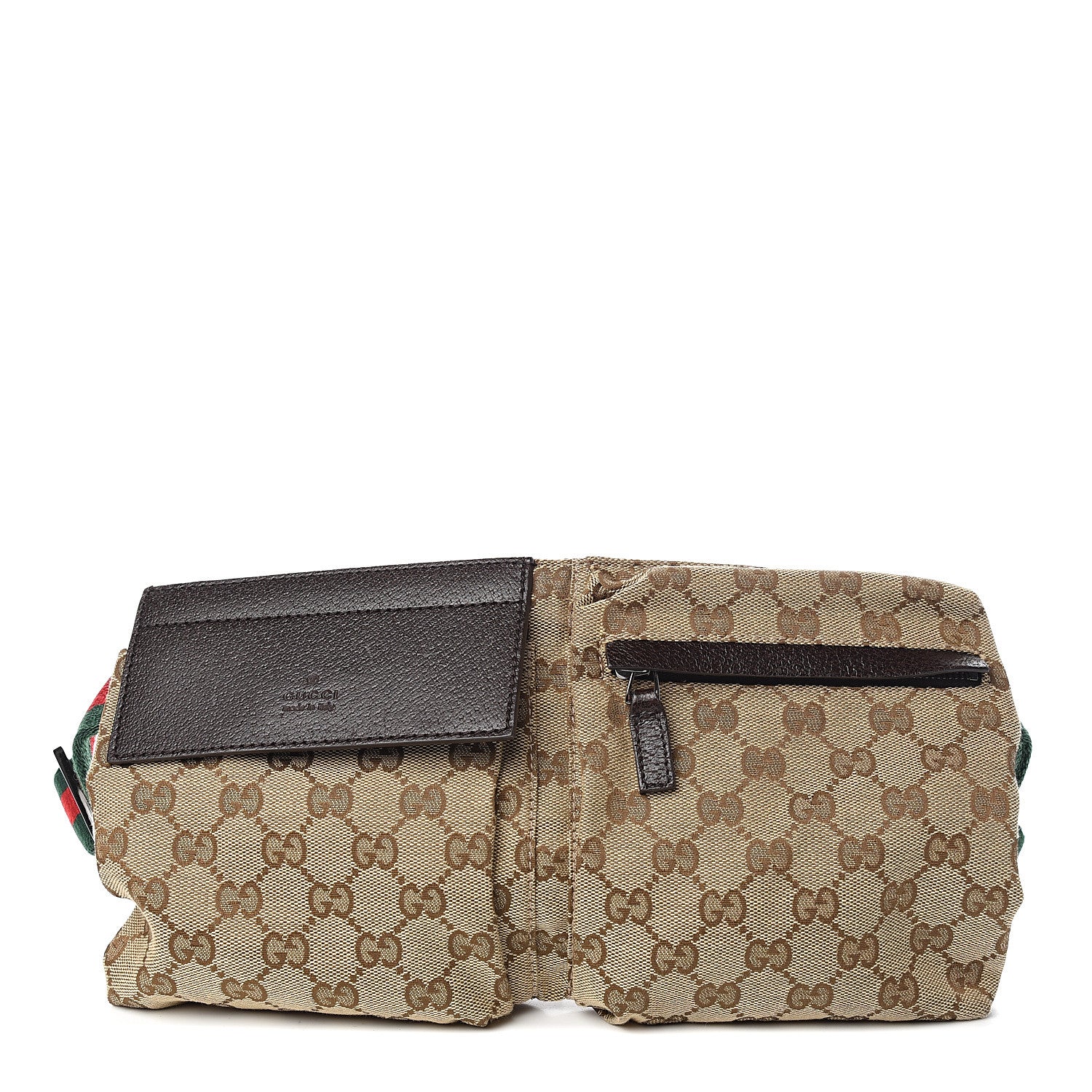 Gucci Monogram Web Belt Bag Dark Brown 1 of 8