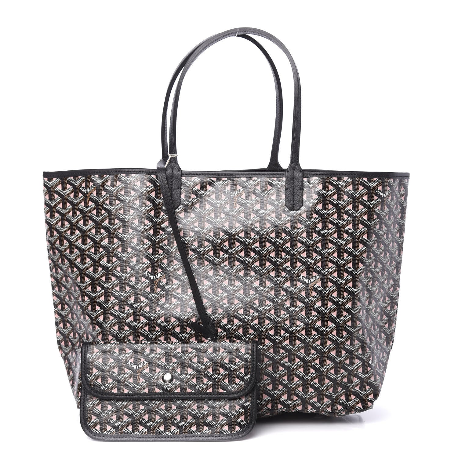 Goyard Goyardine Saint Louis Claire Voie PM Black Rose Pink 1 of 11