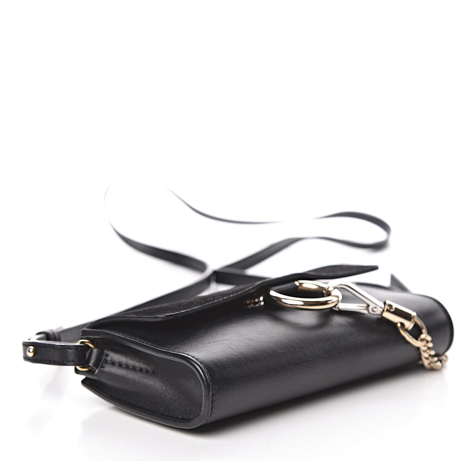 Chloe Suede Calfskin Mini Faye Shoulder Bag Black 4 of 22