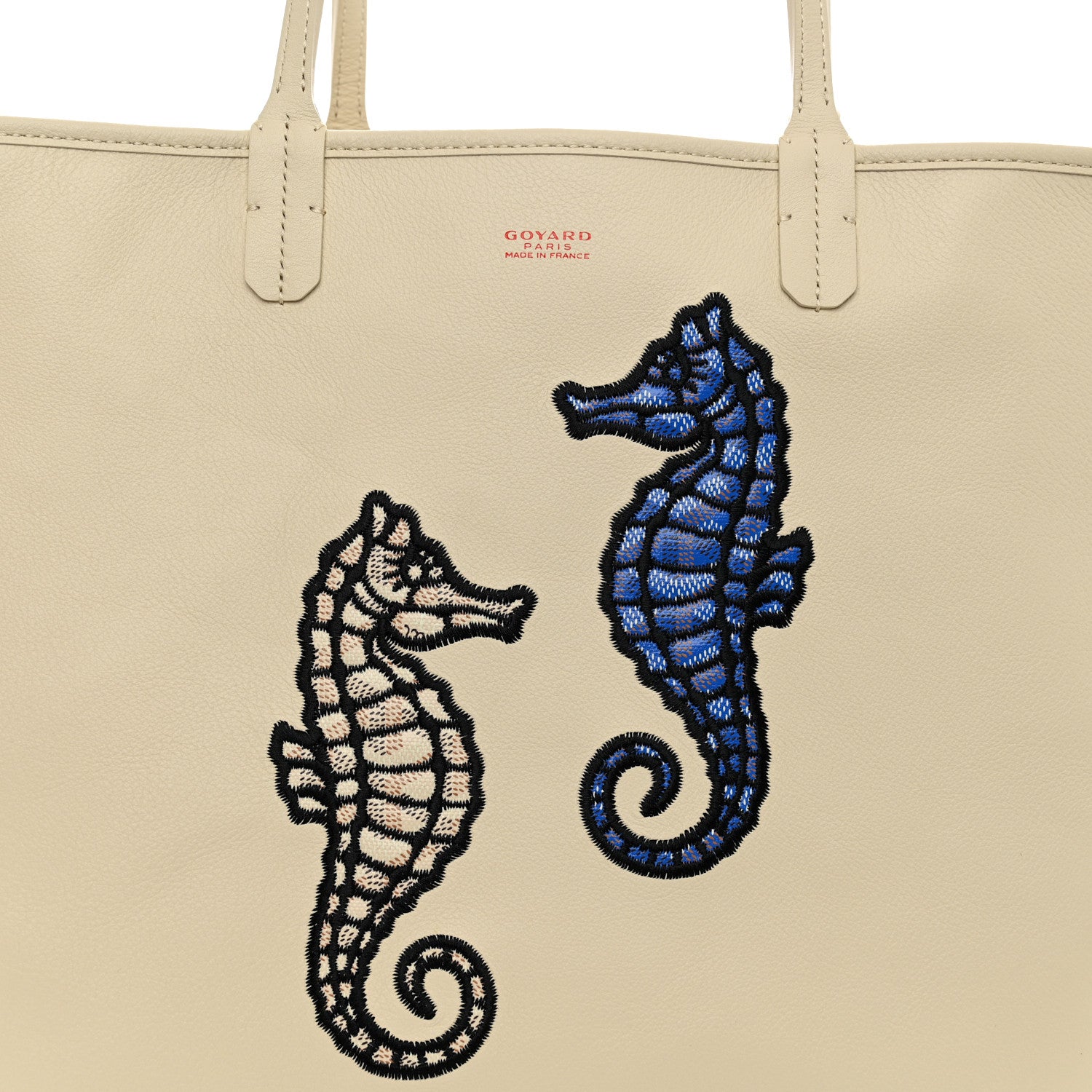 Goyard Goyardine Embroidered Seahorse Reversible Anjou PM Sand 14 of 19