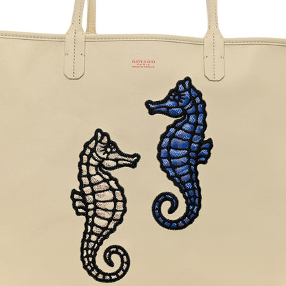 Goyard Goyardine Embroidered Seahorse Reversible Anjou PM Sand 14 of 19