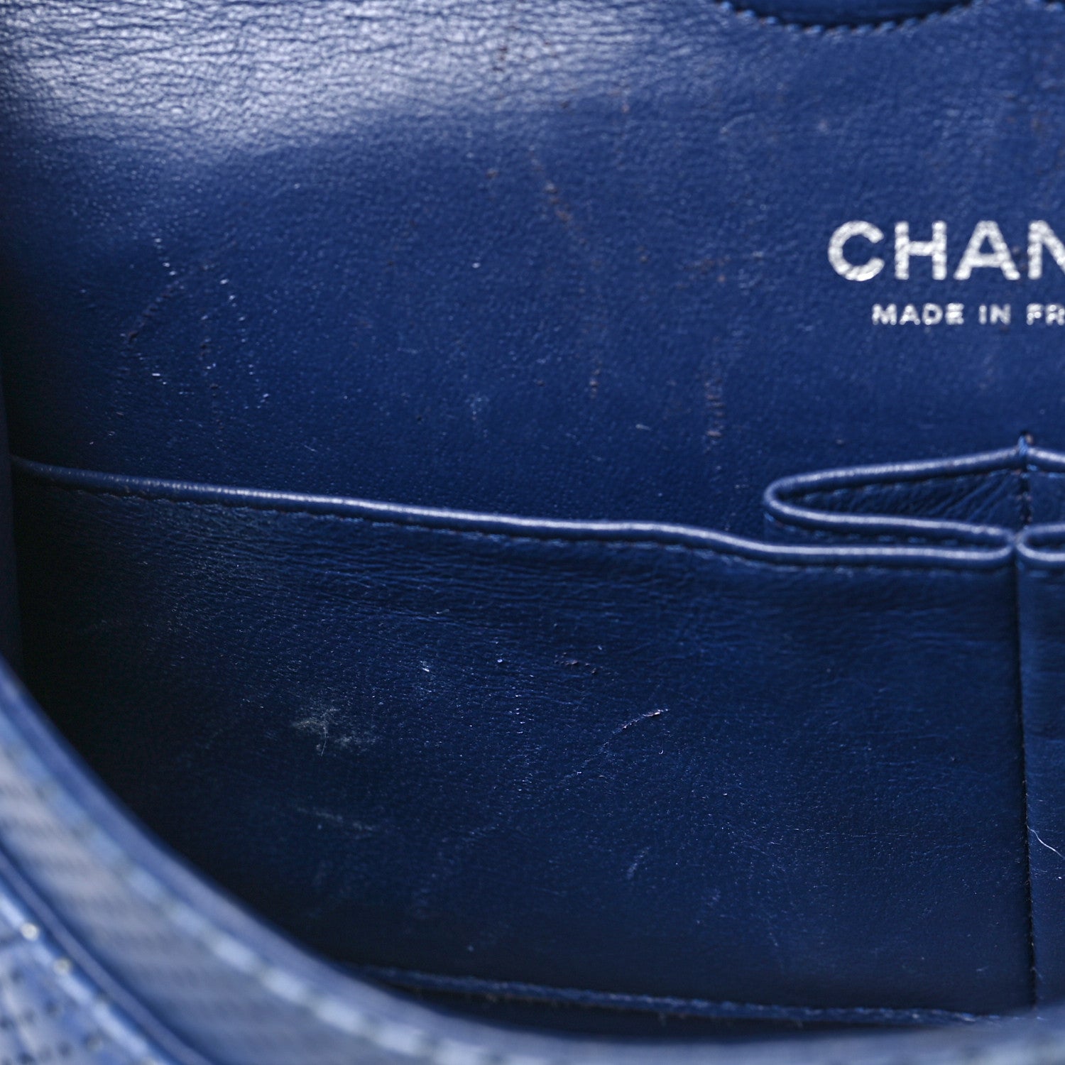 Chanel Lambskin Perforated Medium Double Flap Blue 12 of 14