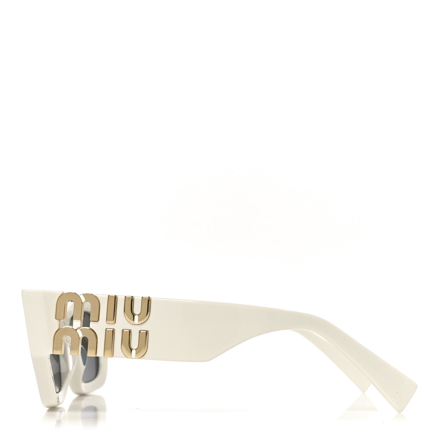 Acetate Rectangle Sunglasses SMU 09W White