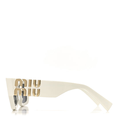 Miu Miu Acetate Rectangle Sunglasses SMU 09W White 3 of 7