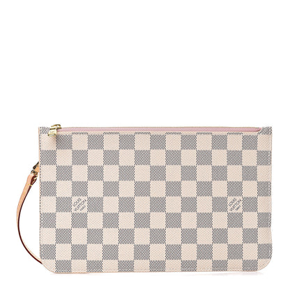 Louis Vuitton Damier Azur Neverfull MM GM Pochette Rose Ballerine 1 of 8