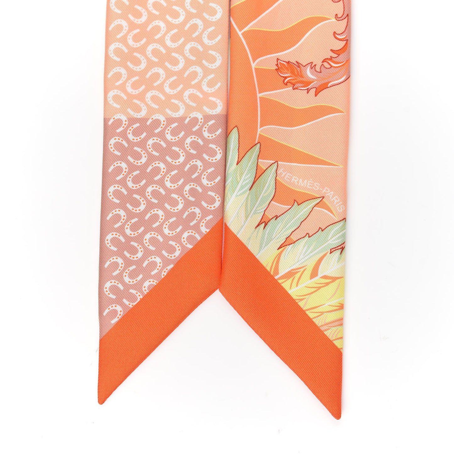 Silk Cheval Phoenix Twilly Orange Jaune Vif Vert