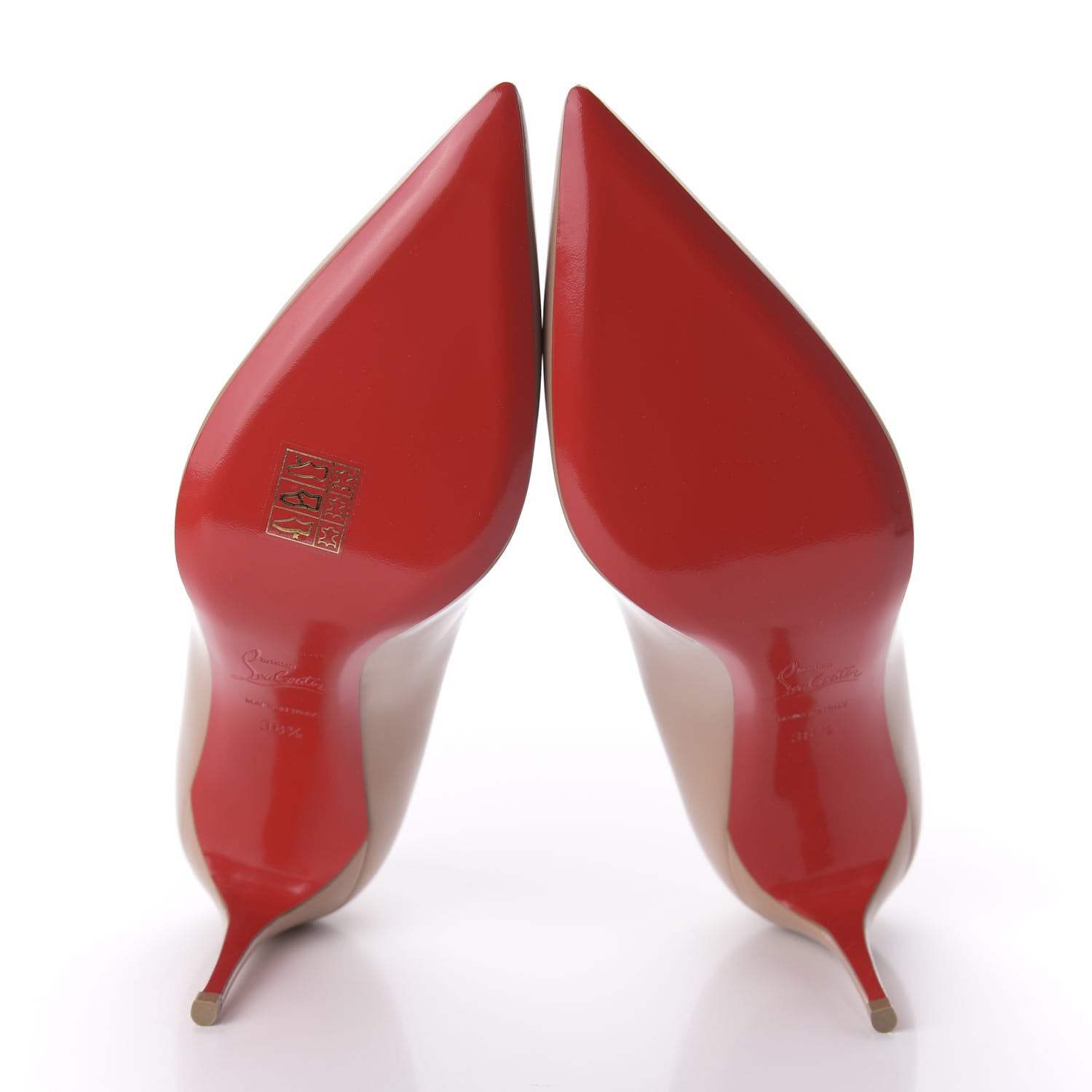 Christian Louboutin Patent Kate 85 Pumps 38.5 Nude 5 of 8