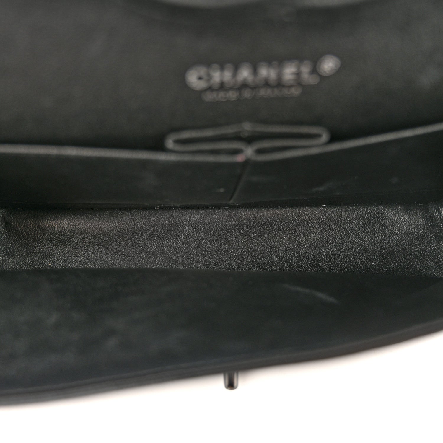 Chanel Crumpled Calfskin Quilted Medium Double Flap So Black 5 of 11