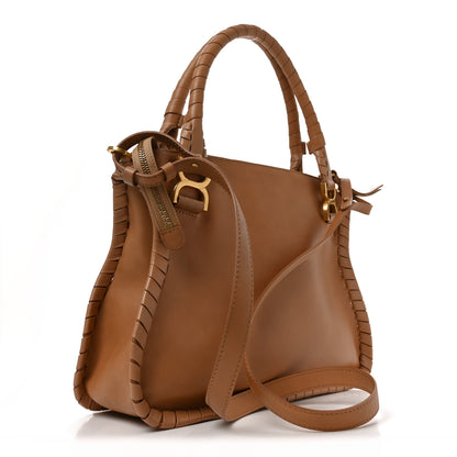 Chloe Calfskin Whipstitch Medium Marcie Satchel Tan 3 of 9