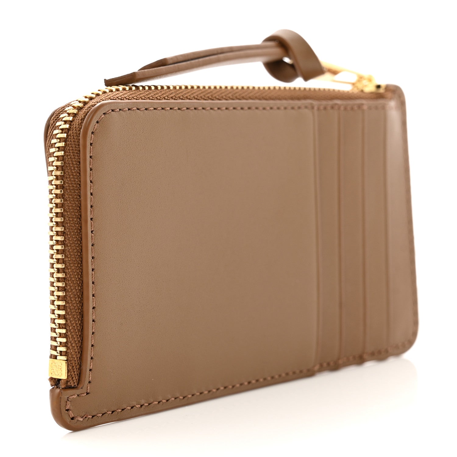 Loewe X SUNA FUJITA Satin Calfskin Lemur Zipped Card Coin Holder Brown 3 of 7