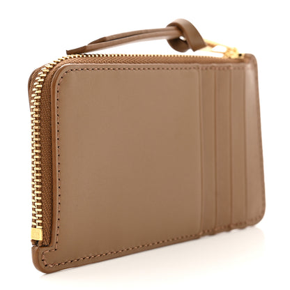Loewe X SUNA FUJITA Satin Calfskin Lemur Zipped Card Coin Holder Brown 3 of 7