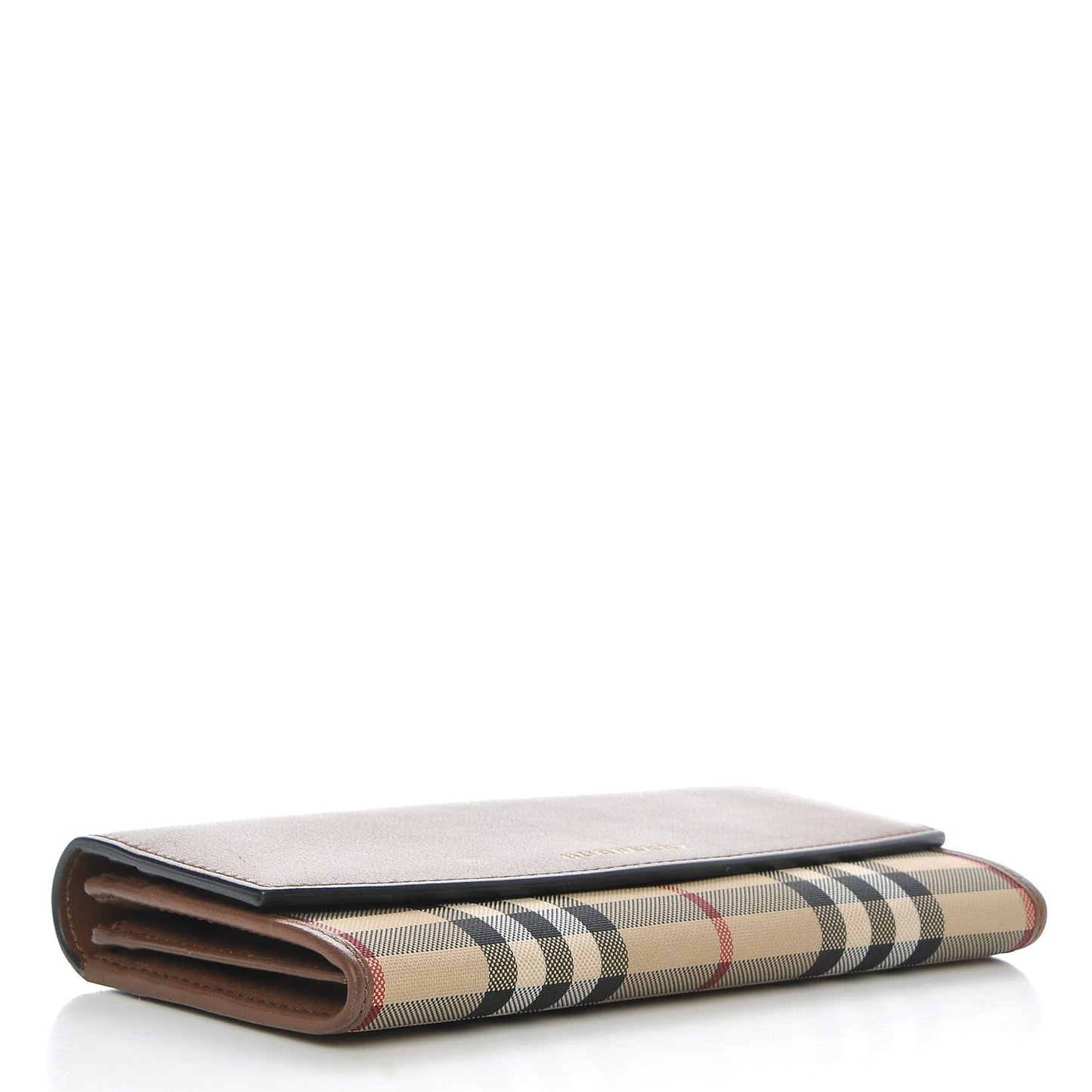 Calfskin Horseferry Check Porter Continental Wallet Tan