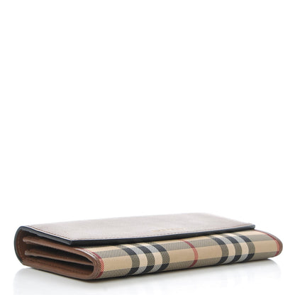 Burberry Calfskin Horseferry Check Porter Continental Wallet Tan 4 of 7