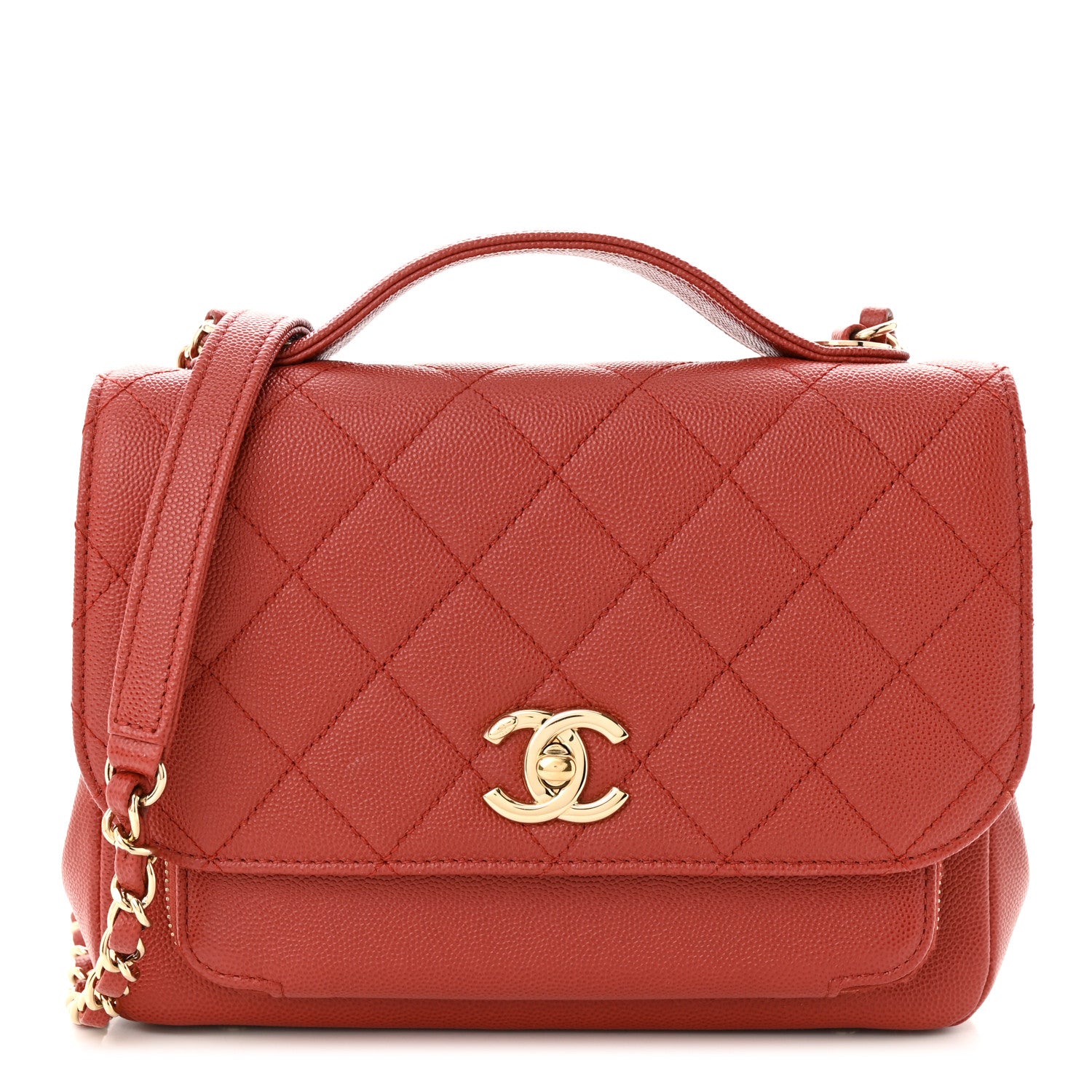 Chanel Caviar Quilted Medium Business Affinity Flap Red 1 of 13