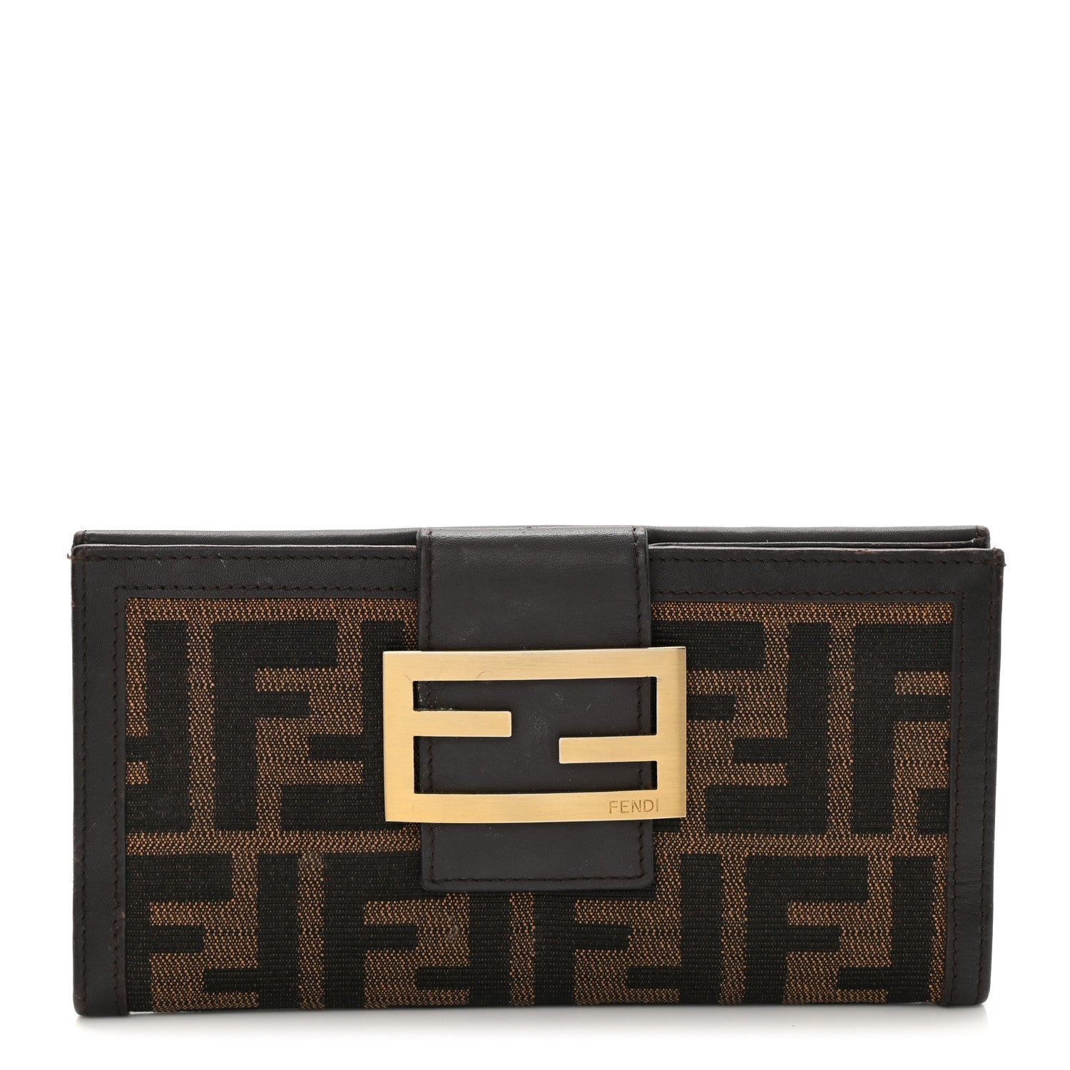 Fendi Zucchino Forever Continental Wallet Tobacco 1 of 8
