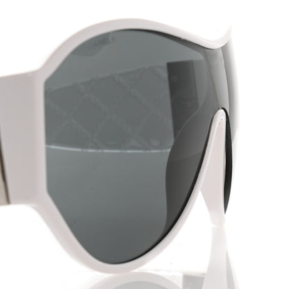 Chanel Acetate Quilted Shield Sunglasses 5426 White 7 of 7