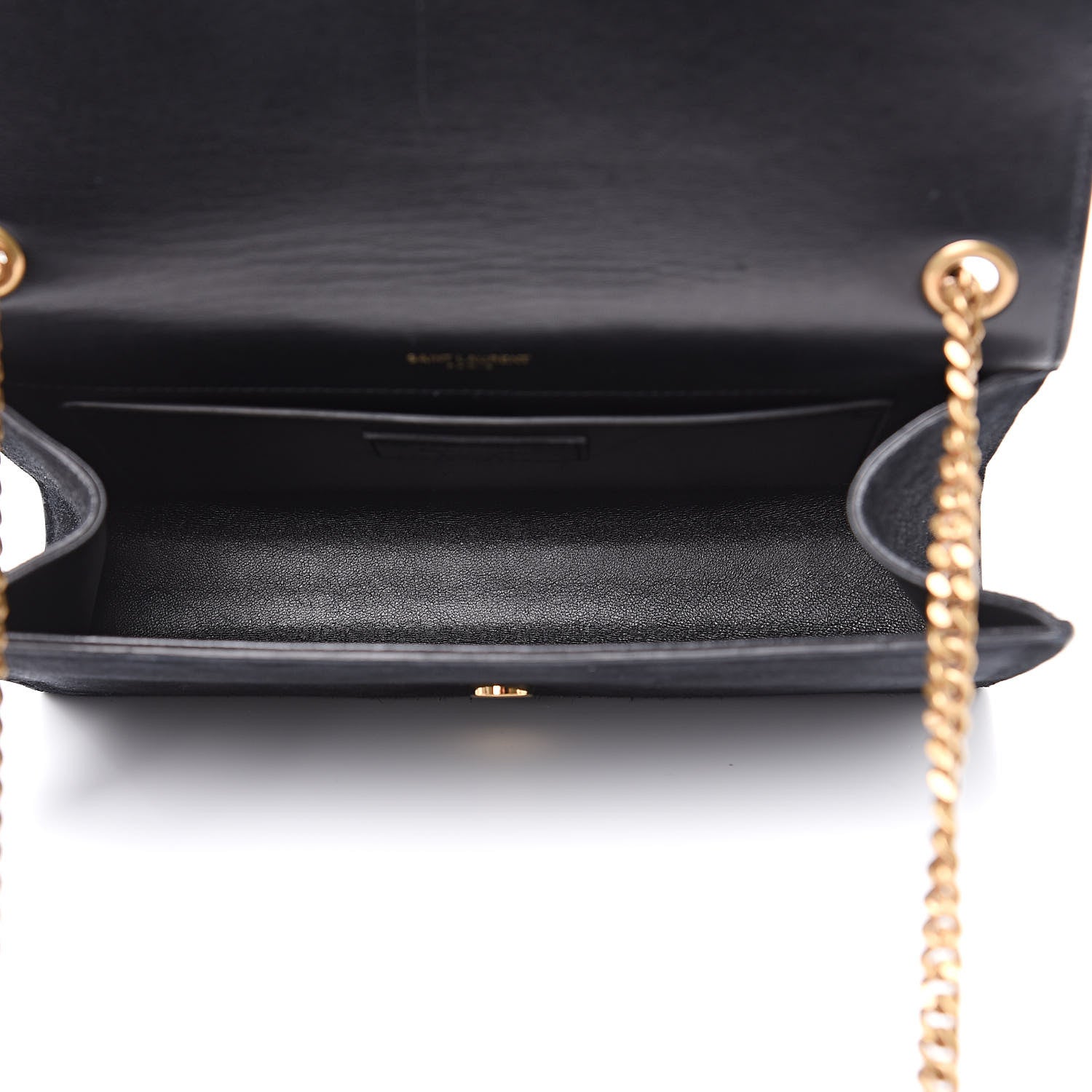Saint Laurent Suede Crystal Medium Classic Monogram Kate Satchel Black 5 of 14