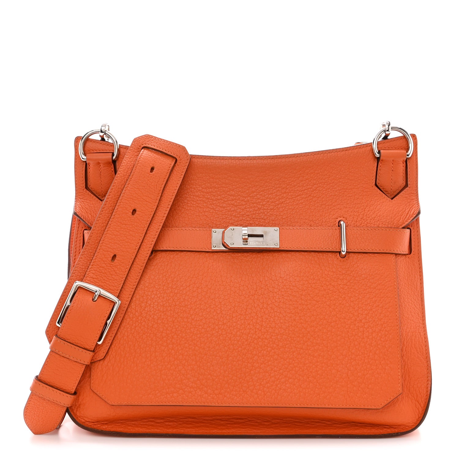 Hermes Taurillon Clemence Jypsiere 34 Orange 1 of 12