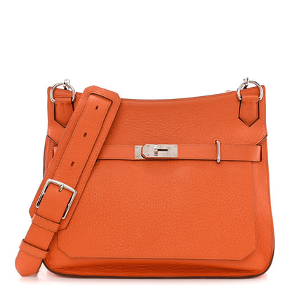 Hermes Taurillon Clemence Jypsiere 34 Orange 1 of 12