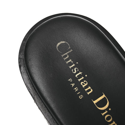 Christian Dior Calfskin Studded Dway Slide Sandals 39.5 Black 11 of 15