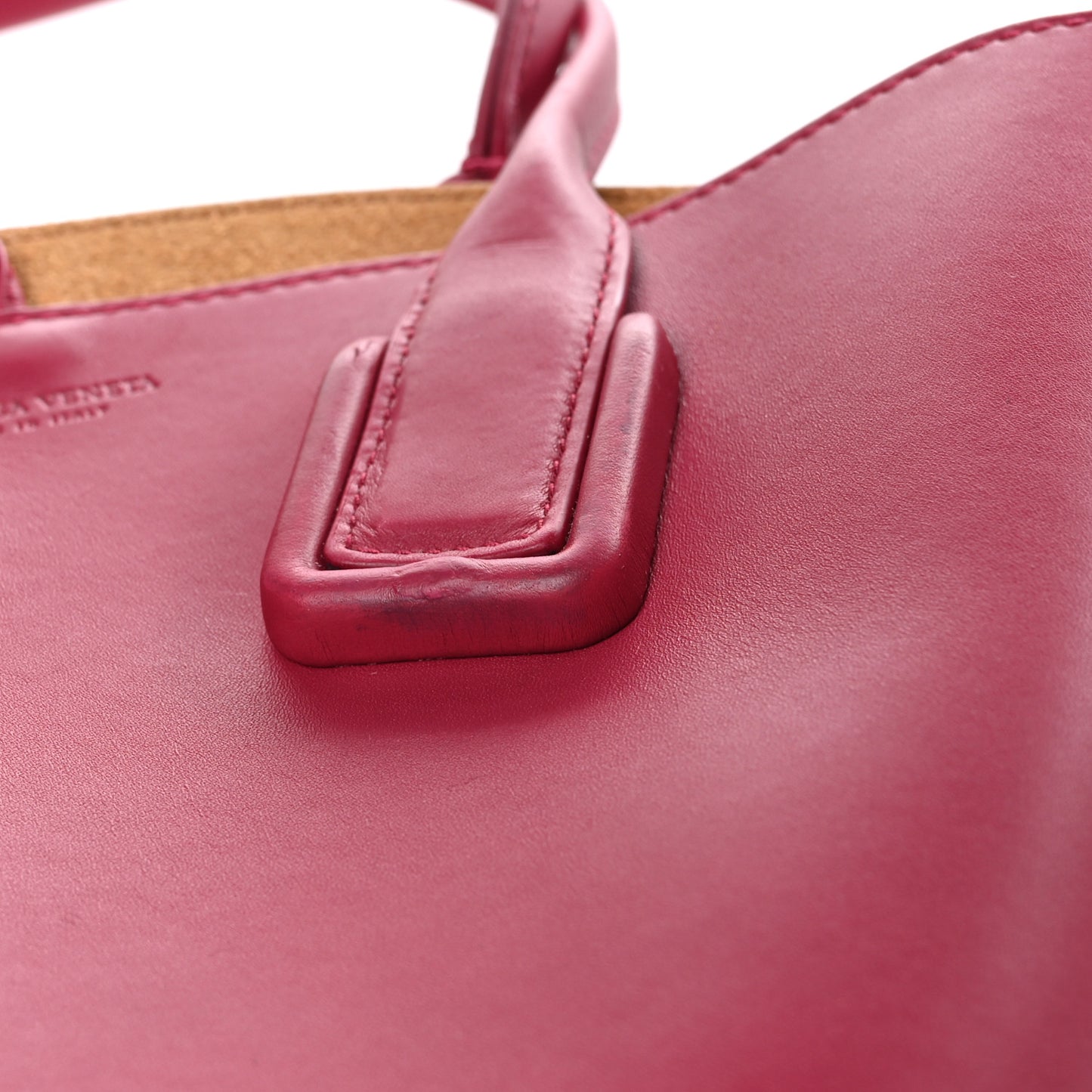 Calfskin Small Basket Tote Amaranto