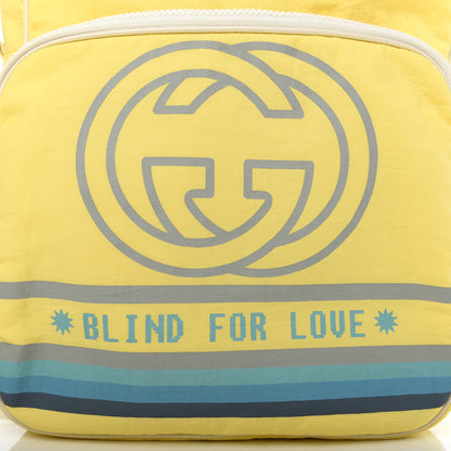 Gucci Nylon Twill Blind For Love Interlocking G Backpack Pastel Yellow Multicolor 9 of 9