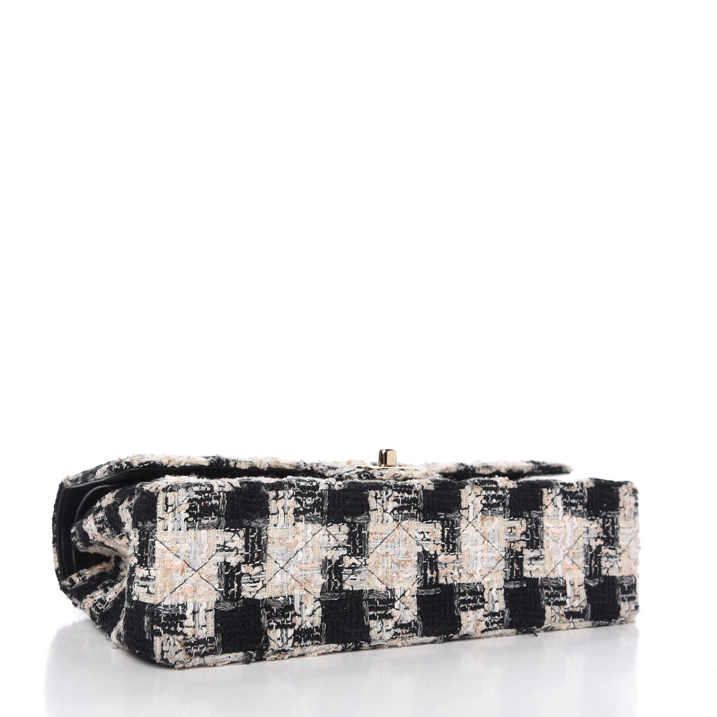 Tweed Quilted Medium Double Flap Multicolor