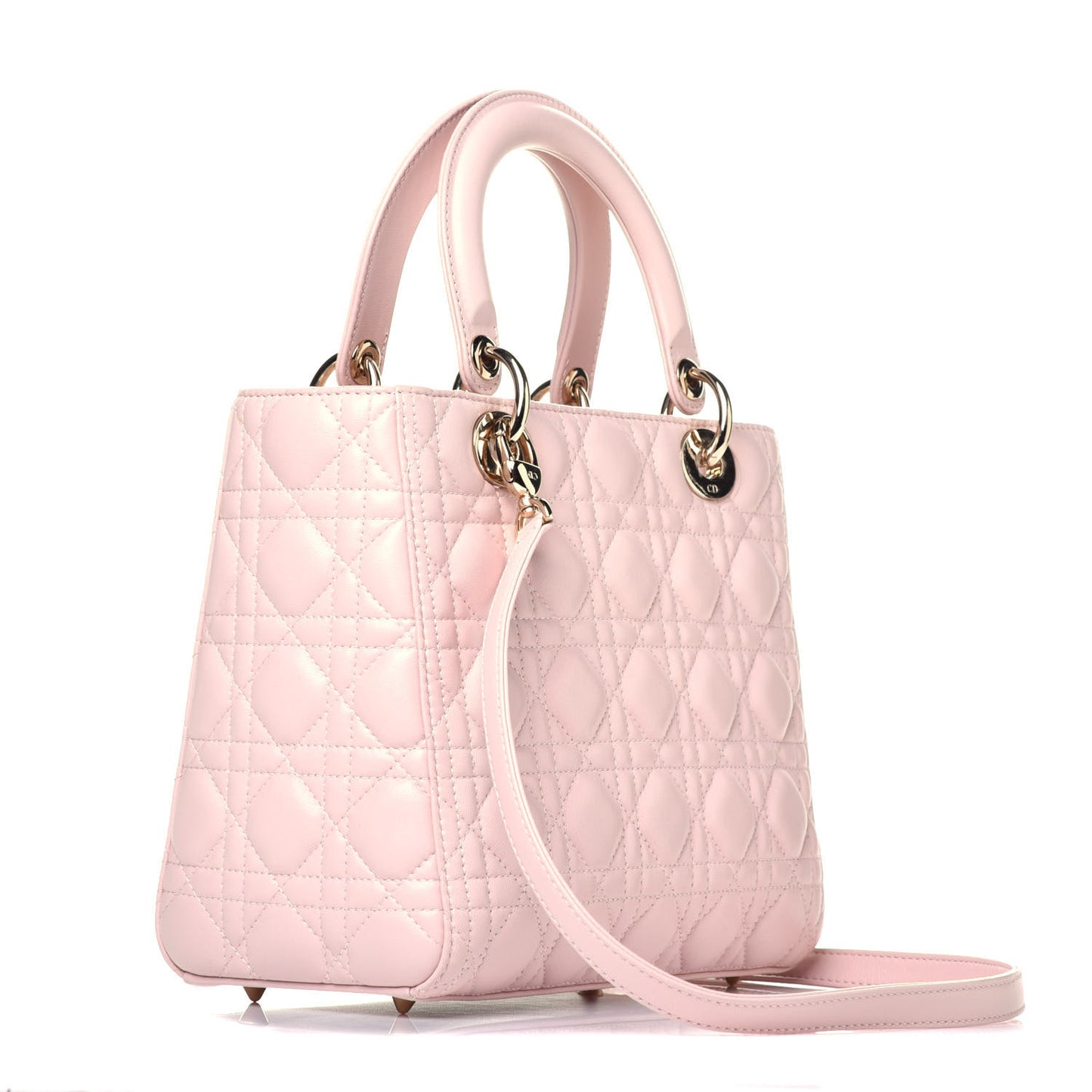 Lambskin Cannage Medium Lady Dior Light Pink