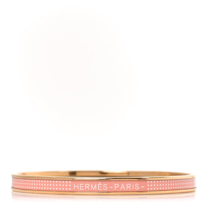 Hermes Enamel Extra Narrow Uni Bracelet 65 Rose 1 of 5