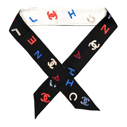 Chanel Silk CC Slim Bandeau Scarf Multicolor 1 of 3