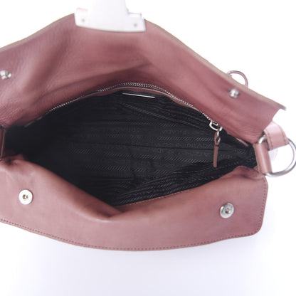 Prada Buffalo Easy Pushlock Flap Shoulder Bag Confetto 5 of 8