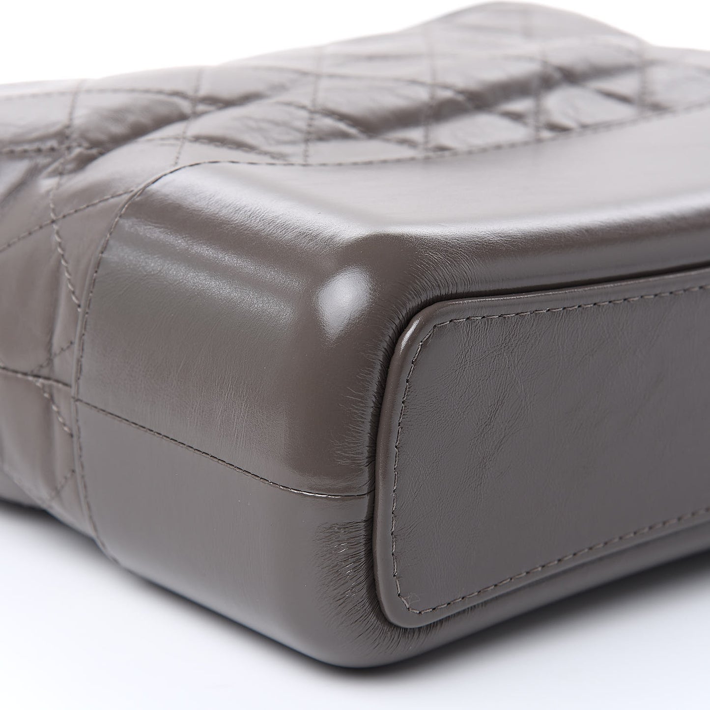 Aged Calfskin Quilted Medium Gabrielle Hobo Grey