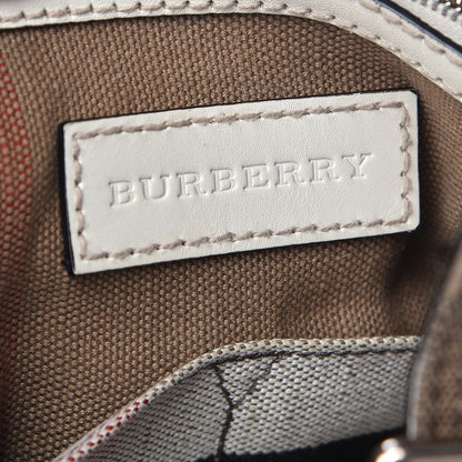 Burberry Canvas Mega Check Medium Ashby Hobo White 6 of 26