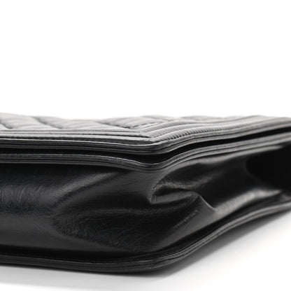 Chanel Calfskin Embossed Stitch Large Boy Flap Black 10 of 11