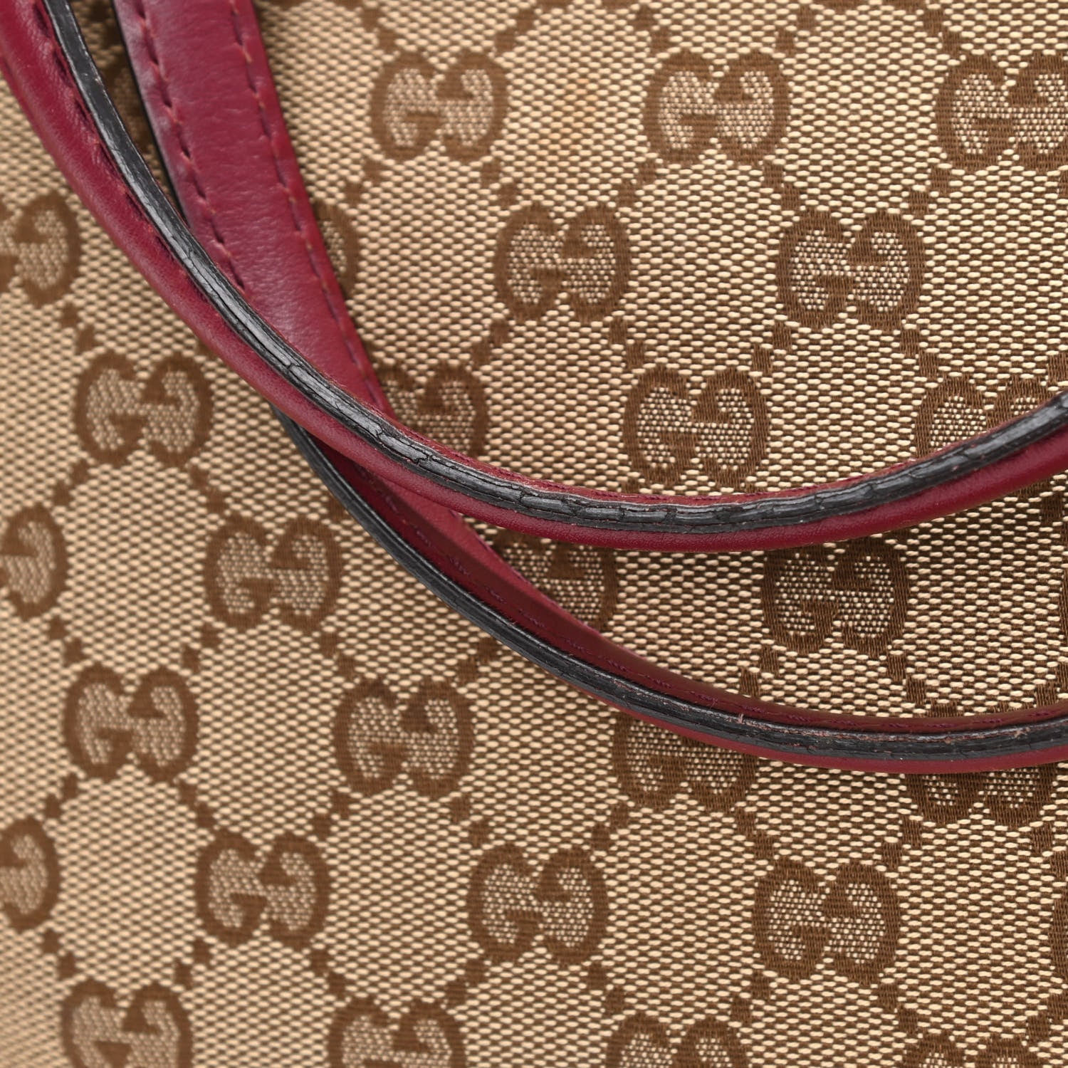 Gucci Monogram Web Medium Mayfair Tote Cherry 16 of 19