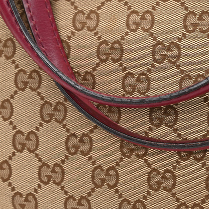Gucci Monogram Web Medium Mayfair Tote Cherry 16 of 19