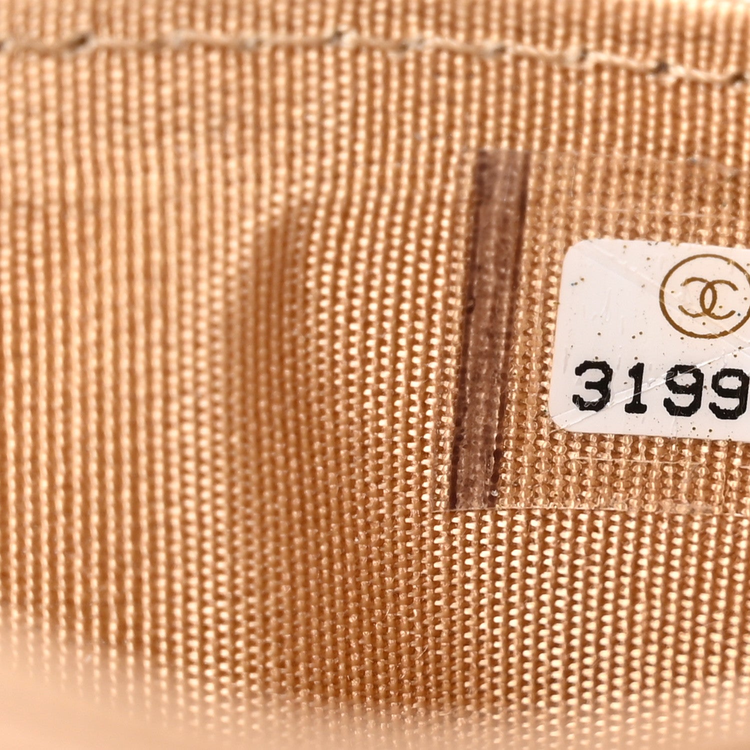 Chanel Caviar Quilted Crystal Card Holder Beige 8 of 9