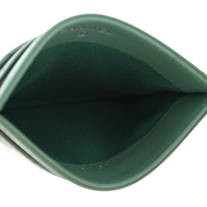 Chanel Lambskin Quilted Card Holder Green 4 of 10