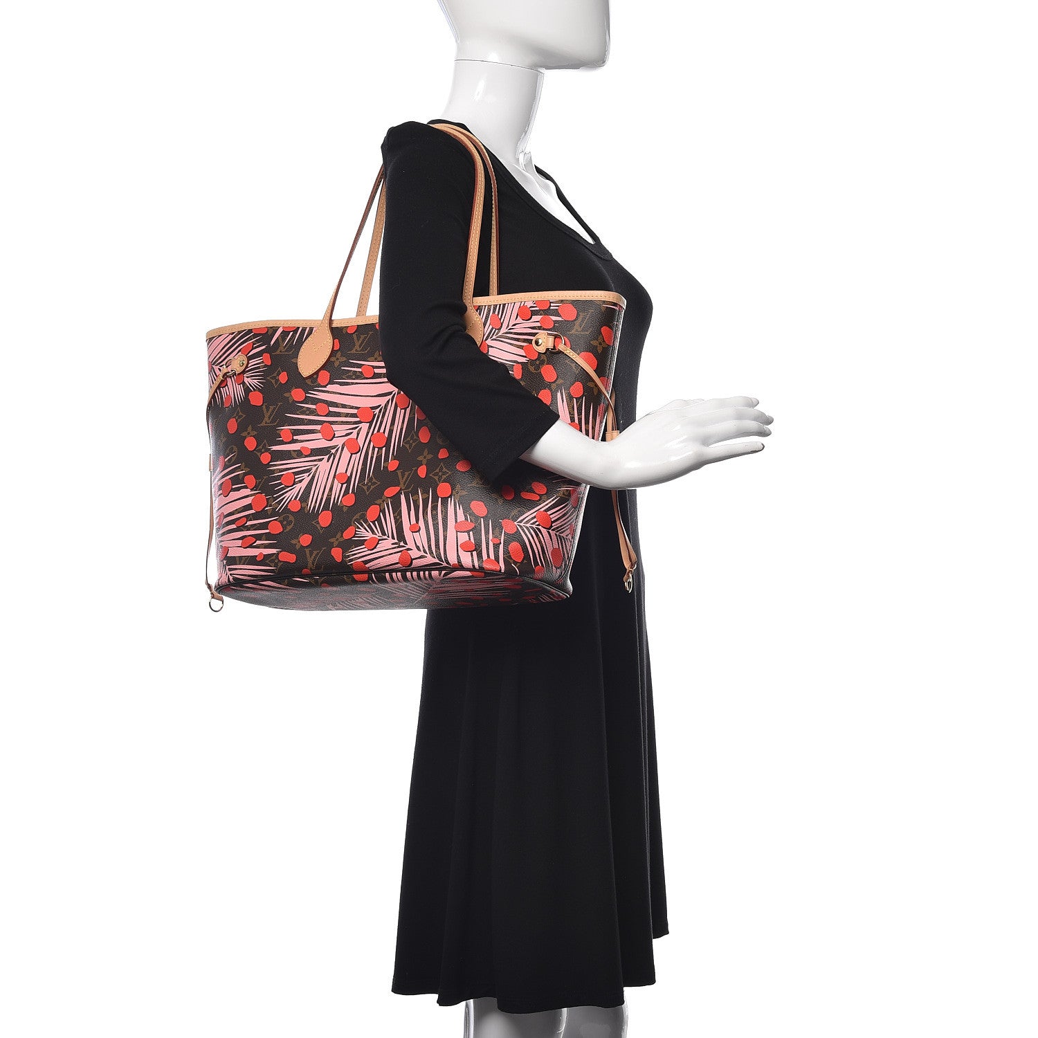 Louis Vuitton Monogram Jungle Dots Neo Neverfull MM Sugar Pink Poppy 2 of 10