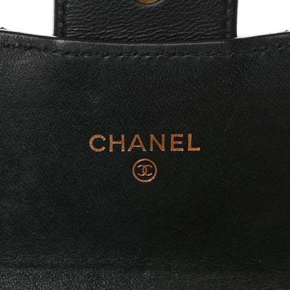 Chanel Lambskin Quilted Large Flap Gusset Wallet Black 6 of 19